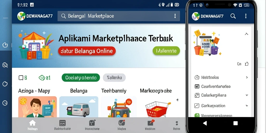 Tampilan antarmuka DEWANAGA77 yang menarik dan mudah digunakan.
